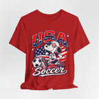 USA Soccer Snoopy T‑Shirt – Patriotic Kids & Fans Soccer Tee