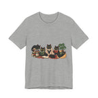 Cat Cozy Crew Tee — Cozy Cats on Blankets Graphic T-Shirt