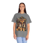 Golden Retriever Varsity T-Shirt — Retro Dog Jacket Design