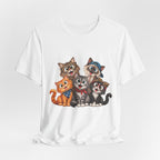 Cute Group of Kittens T-Shirt — Cartoon Cat Family Tee