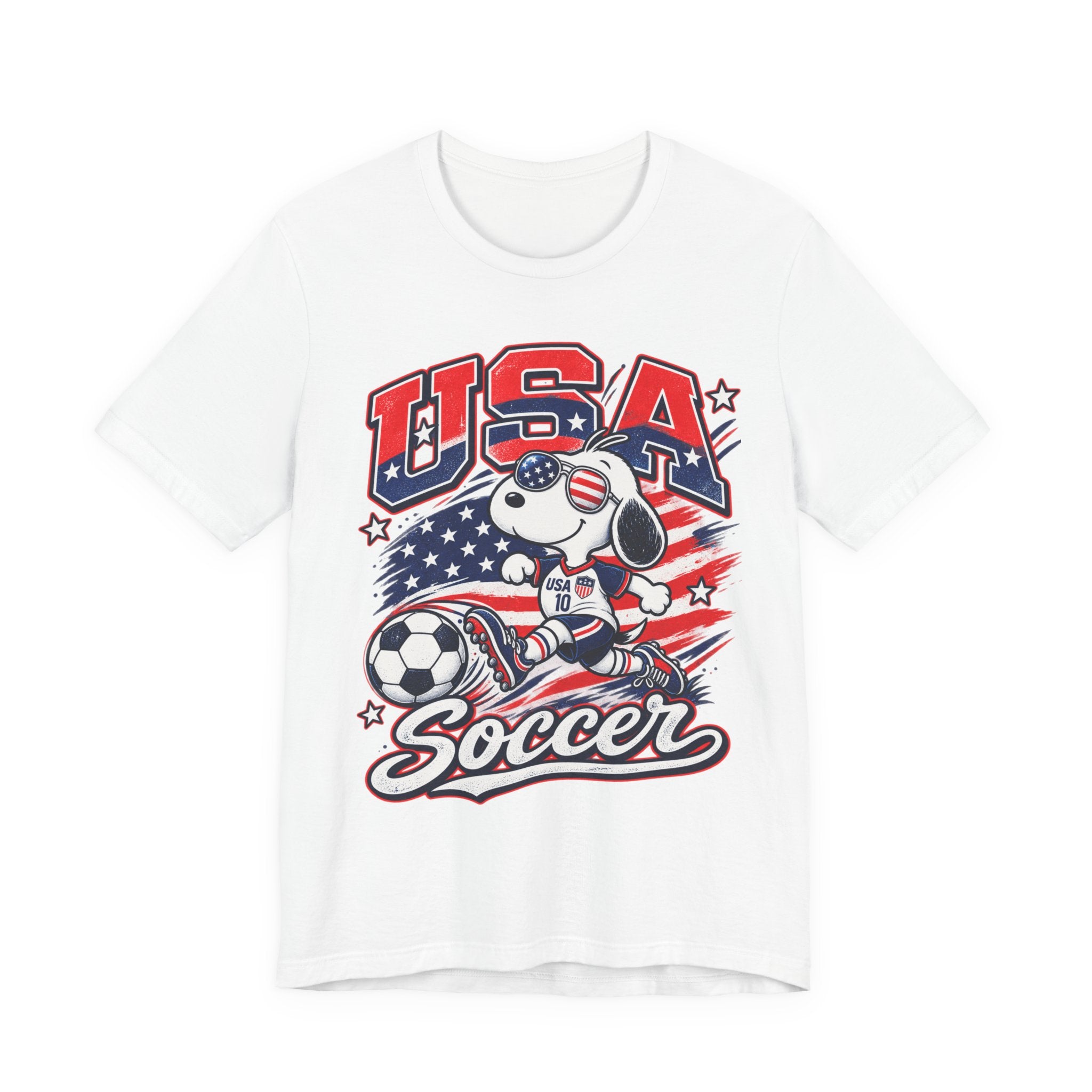 USA Soccer Snoopy T‑Shirt – Patriotic Kids & Fans Soccer Tee