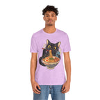 Black Cat Ramen T-Shirt — Cute Kitty Eating Ramen Graphic Tee