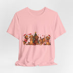 Christmas Dachshund Dogs T-Shirt — Festive Santa Hats & Tree Holiday Tee