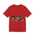 Cat Cozy Crew Tee — Cozy Cats on Blankets Graphic T-Shirt