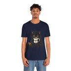 Nope Cat Coffee T‑Shirt — Grumpy Black Cat Holding 'Nope' Mug