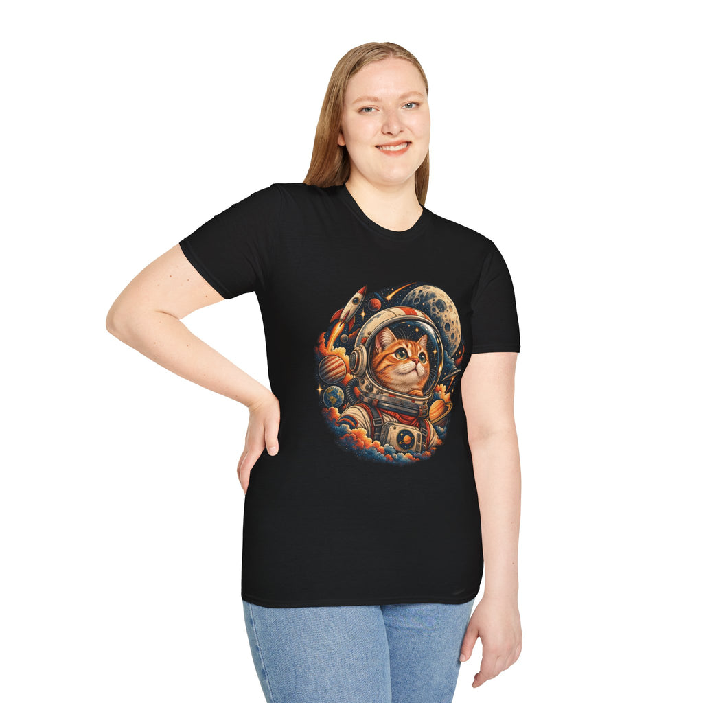 Astronaut Cat T-Shirt — Space Cat Graphic Tee for Cat Lovers