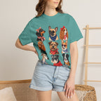 Dog Portraits T-Shirt — Vintage Bandana Puppy Faces Tee