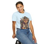 Golden Retriever Varsity T-Shirt — Retro Dog Jacket Design