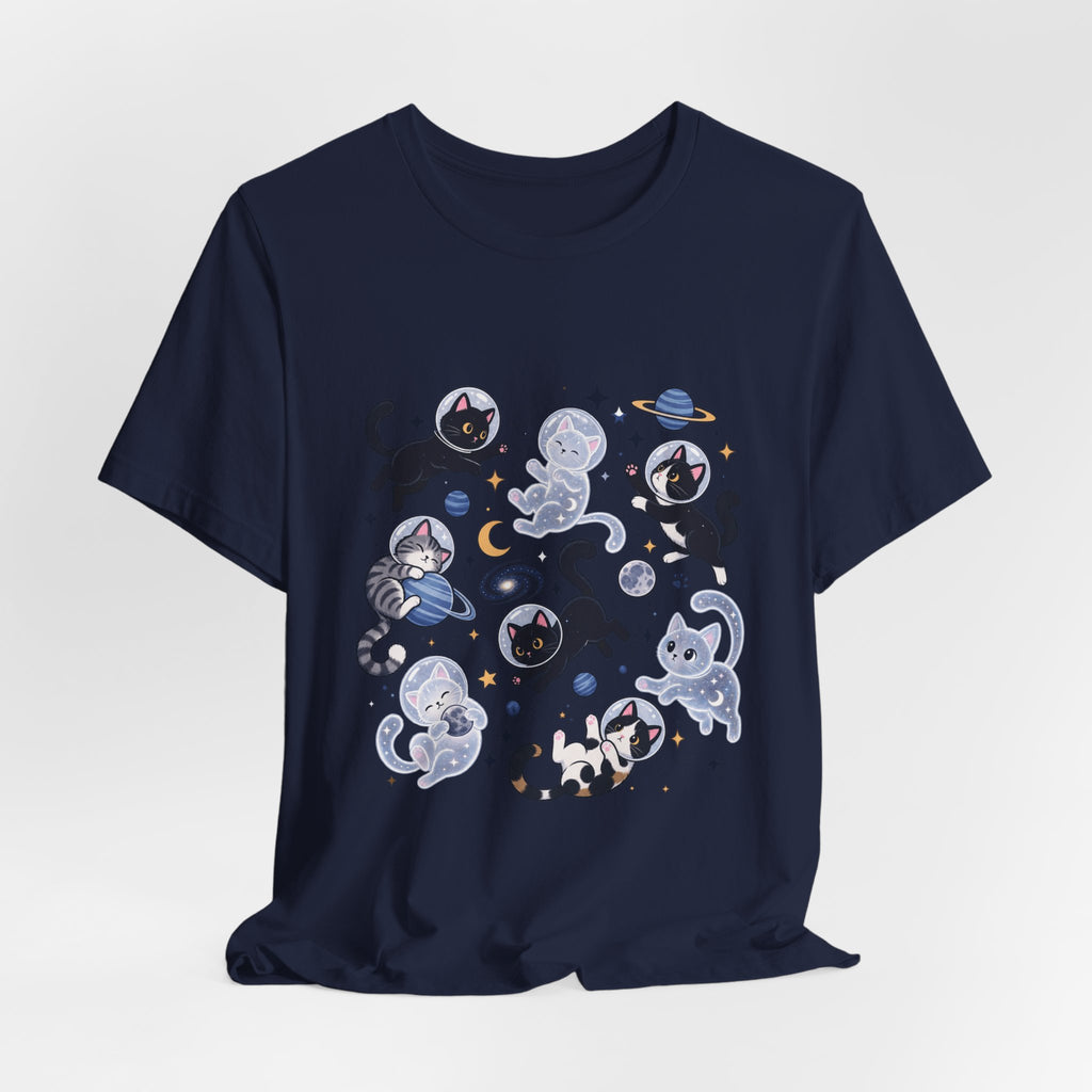 Space Cats Graphic Tee — Cute Cosmic Cat Illustration Shirt