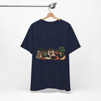 Cat Cozy Crew Tee — Cozy Cats on Blankets Graphic T-Shirt