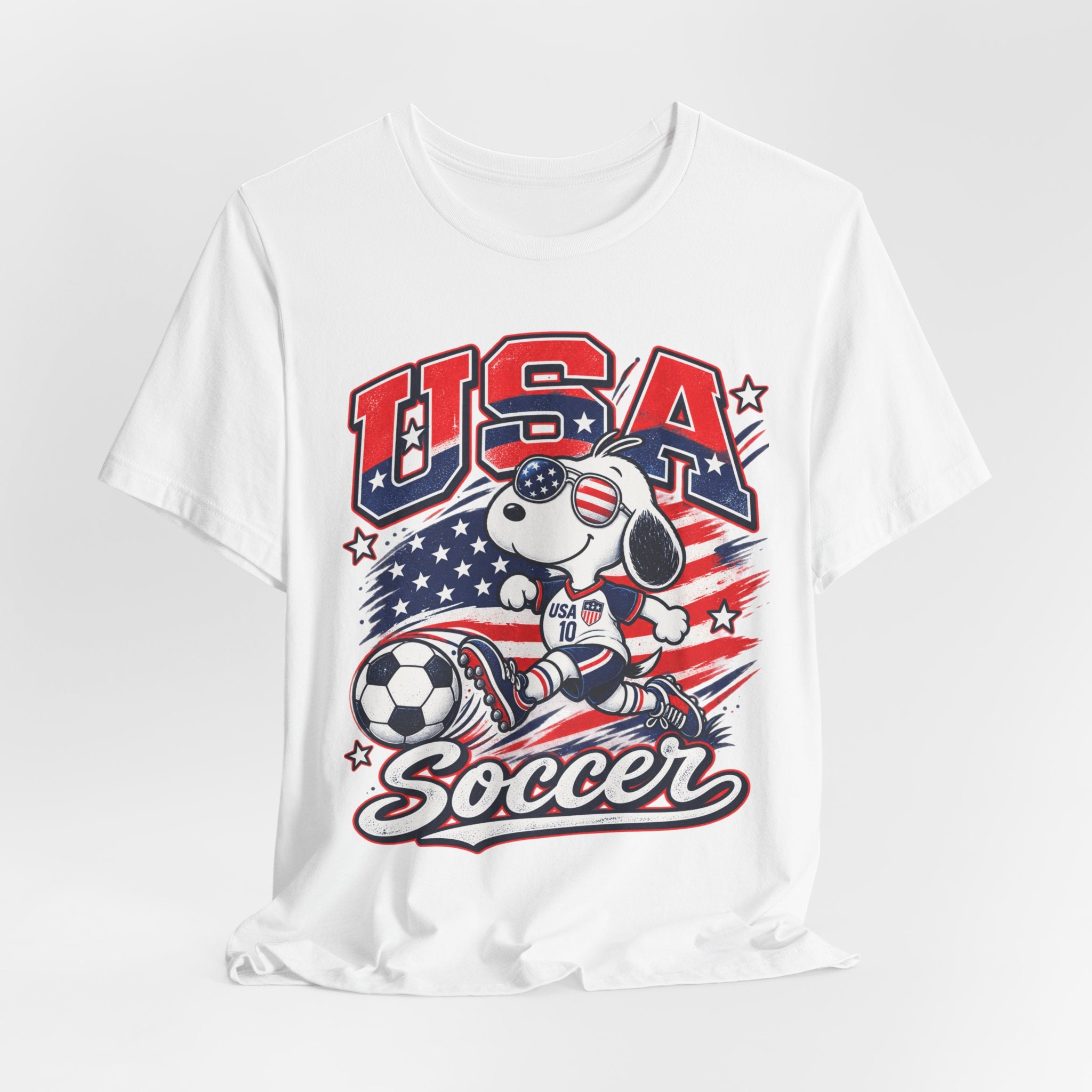 USA Soccer Snoopy T‑Shirt – Patriotic Kids & Fans Soccer Tee