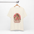 Alpha Male Cat Tee — Retro Floral Cat Graphic T-Shirt