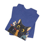 Black Cat Ramen T-Shirt — Cute Kitty Eating Ramen Graphic Tee