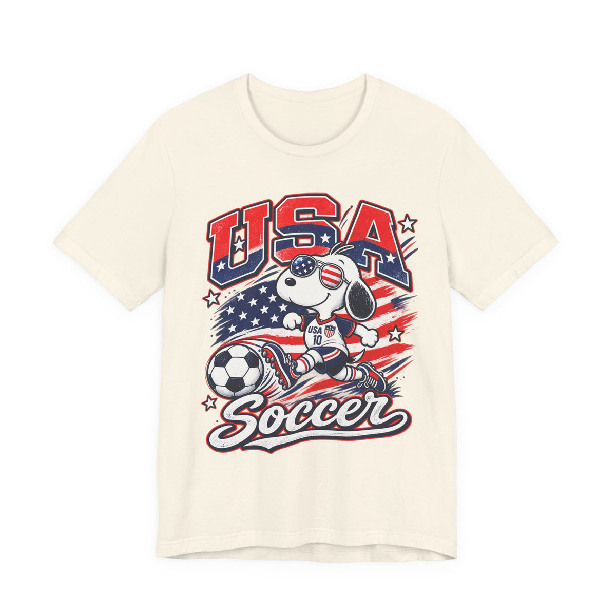 USA Soccer Snoopy T‑Shirt – Patriotic Kids & Fans Soccer Tee