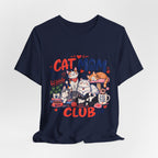 Cat Mom Club T-Shirt — Cute Illustrated Cats Graphic Tee for Cat Lovers