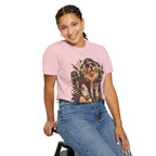 Golden Retriever Varsity T-Shirt — Retro Dog Jacket Design