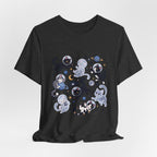 Space Cats Graphic Tee — Cute Cosmic Cat Illustration Shirt