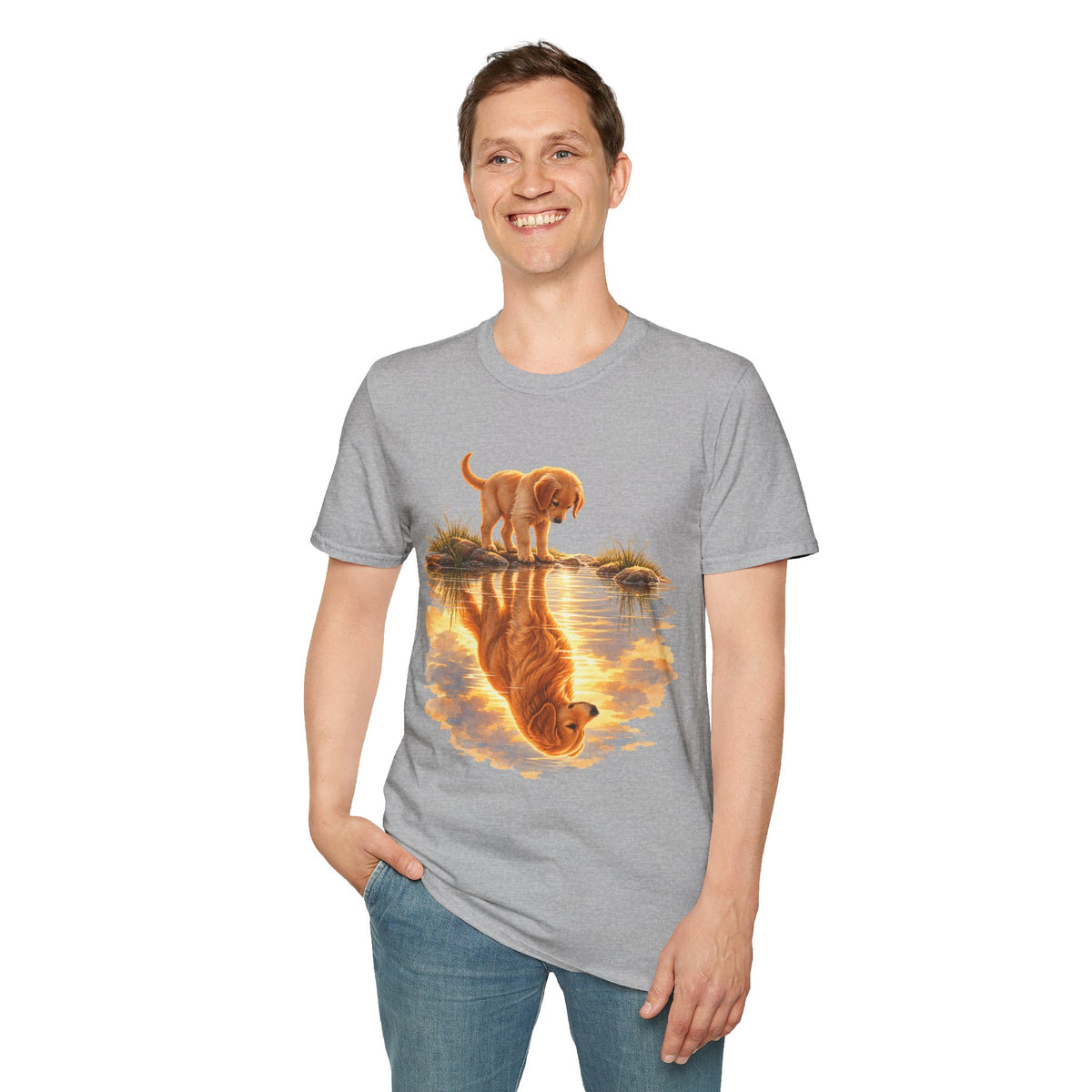 Golden Retriever Puppy Reflection T-Shirt