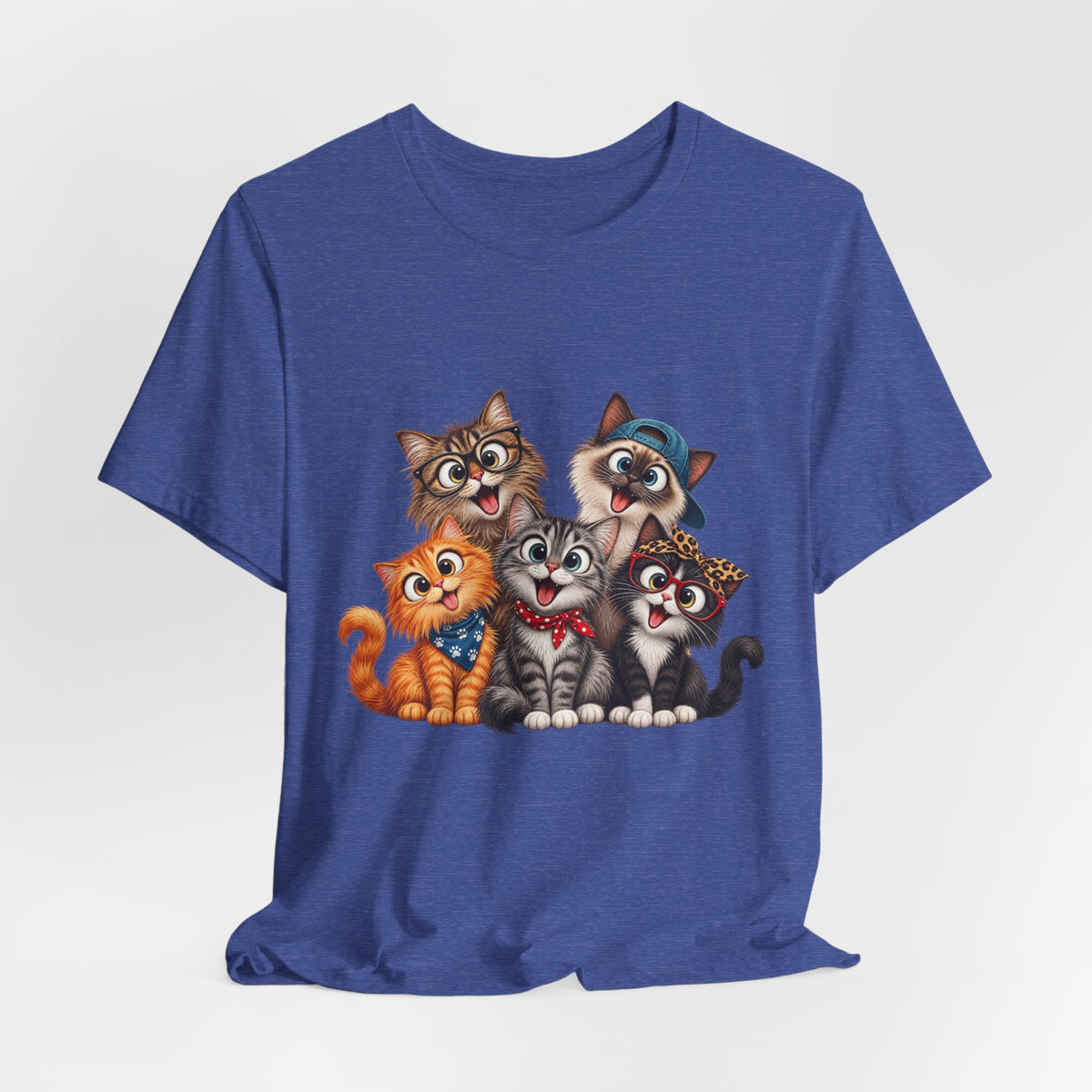 Cute Group of Kittens T-Shirt — Cartoon Cat Family Tee