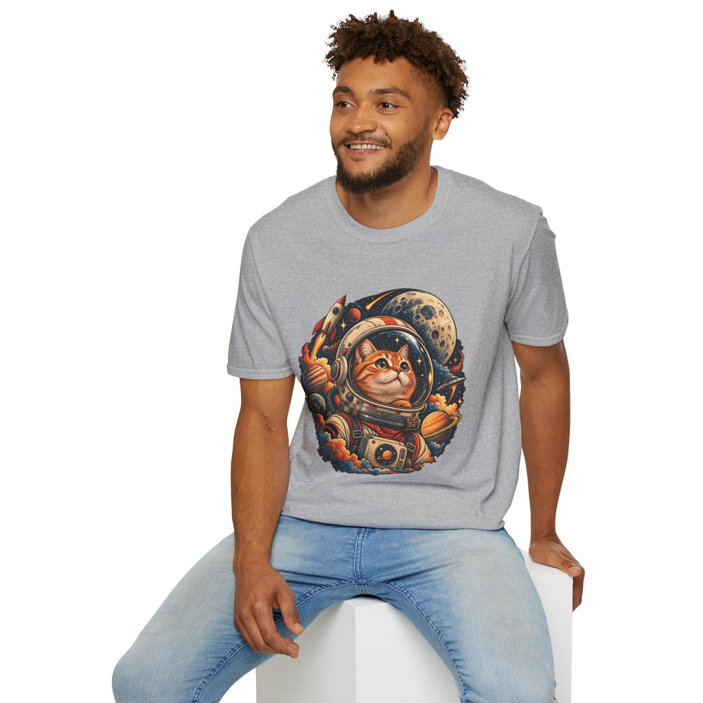 Astronaut Cat T-Shirt — Space Cat Graphic Tee for Cat Lovers