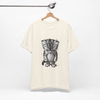 Sad Kitten Illustration T-Shirt — Cute Grayscale Cat Art Tee