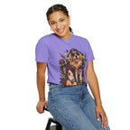 Golden Retriever Varsity T-Shirt — Retro Dog Jacket Design