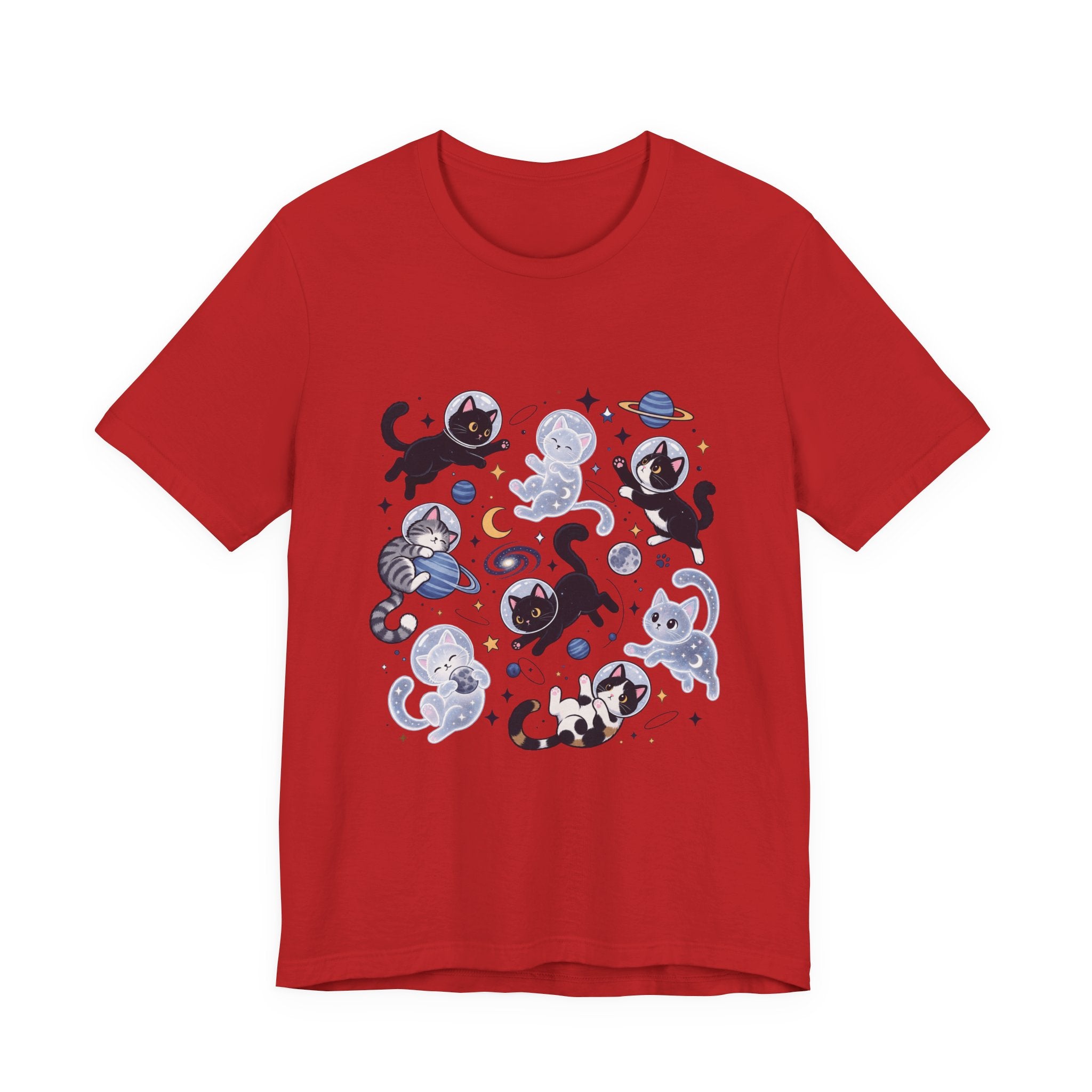 Space Cats Graphic Tee — Cute Cosmic Cat Illustration Shirt