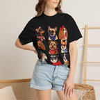 Dog Portraits T-Shirt — Vintage Bandana Puppy Faces Tee