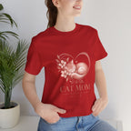 Cat Mom Tee — Floral Heart Cat Mom Since Tee