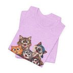 Cute Group of Kittens T-Shirt — Cartoon Cat Family Tee