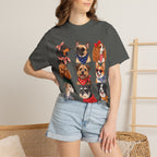 Dog Portraits T-Shirt — Vintage Bandana Puppy Faces Tee