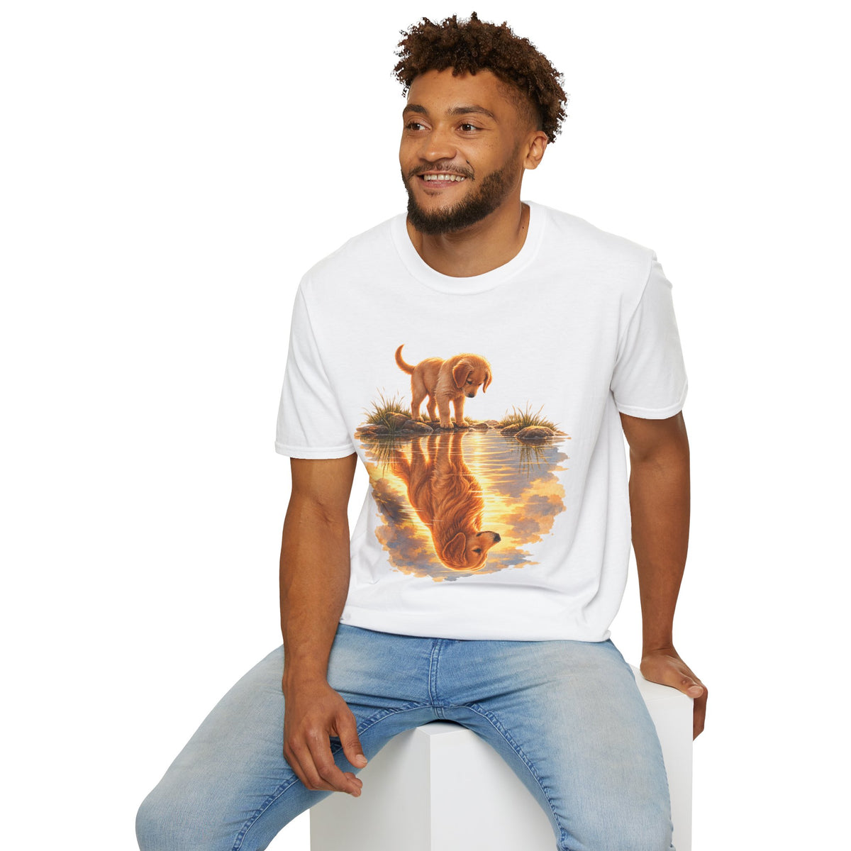 Golden Retriever Puppy Reflection T-Shirt