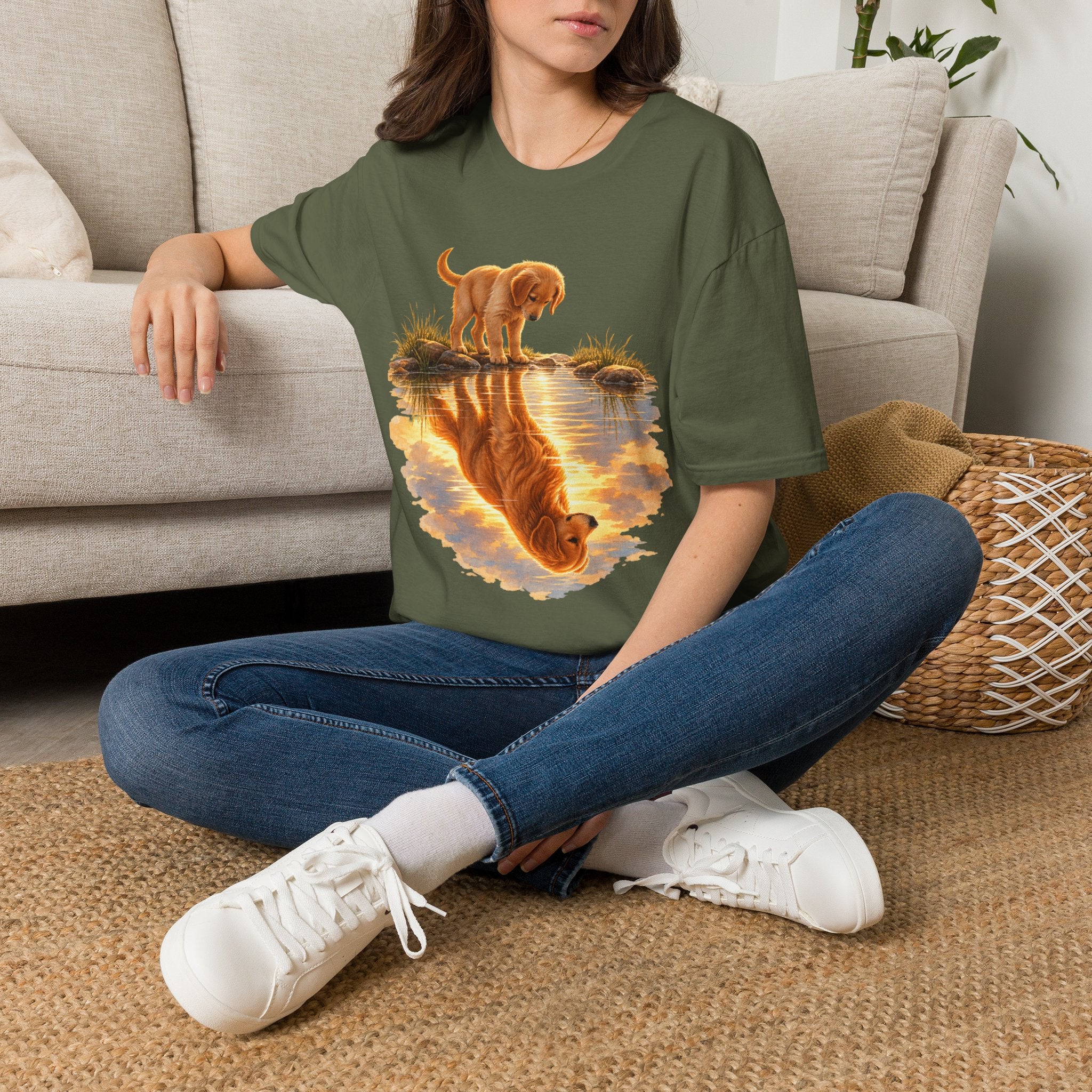 Golden Retriever Puppy Reflection T-Shirt