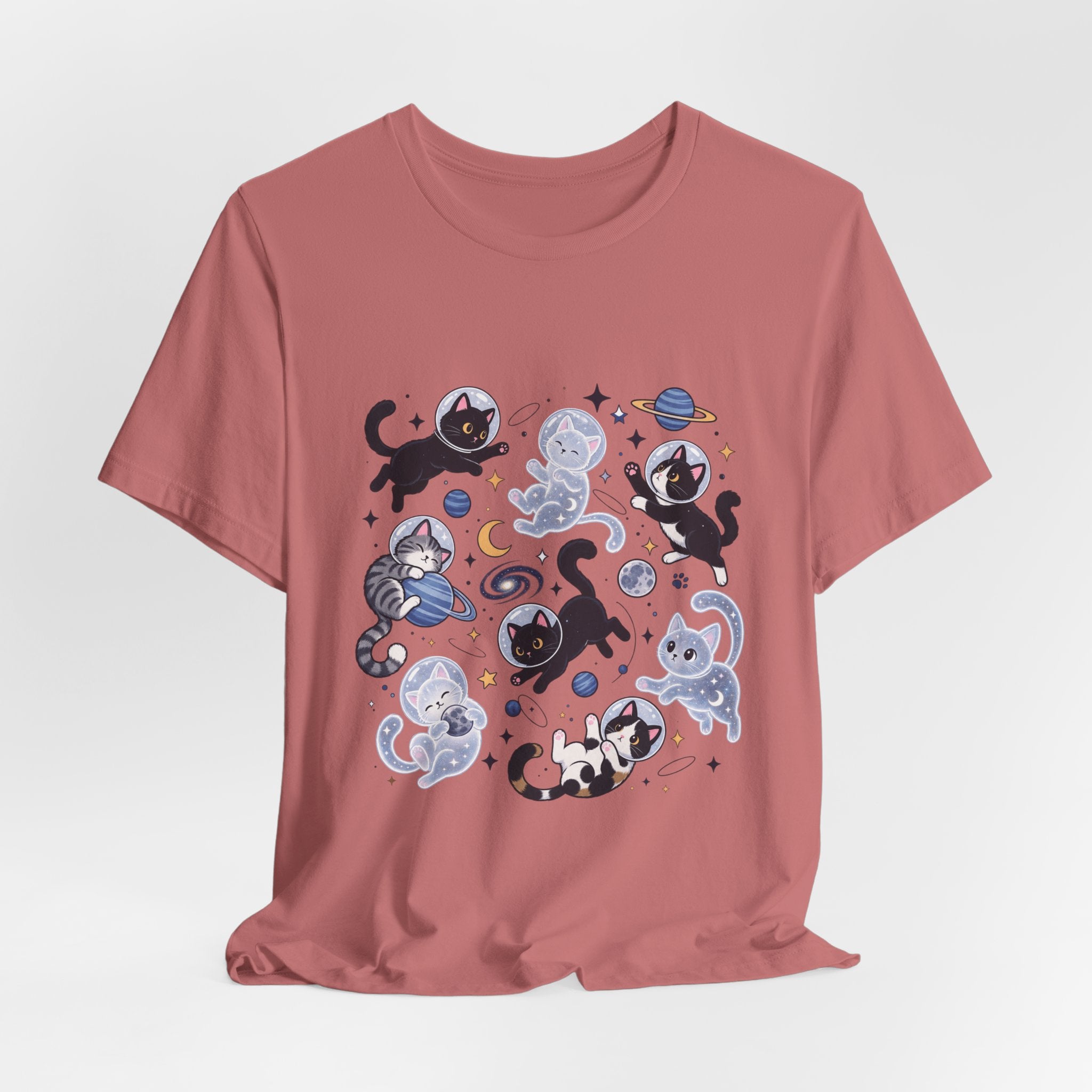 Space Cats Graphic Tee — Cute Cosmic Cat Illustration Shirt