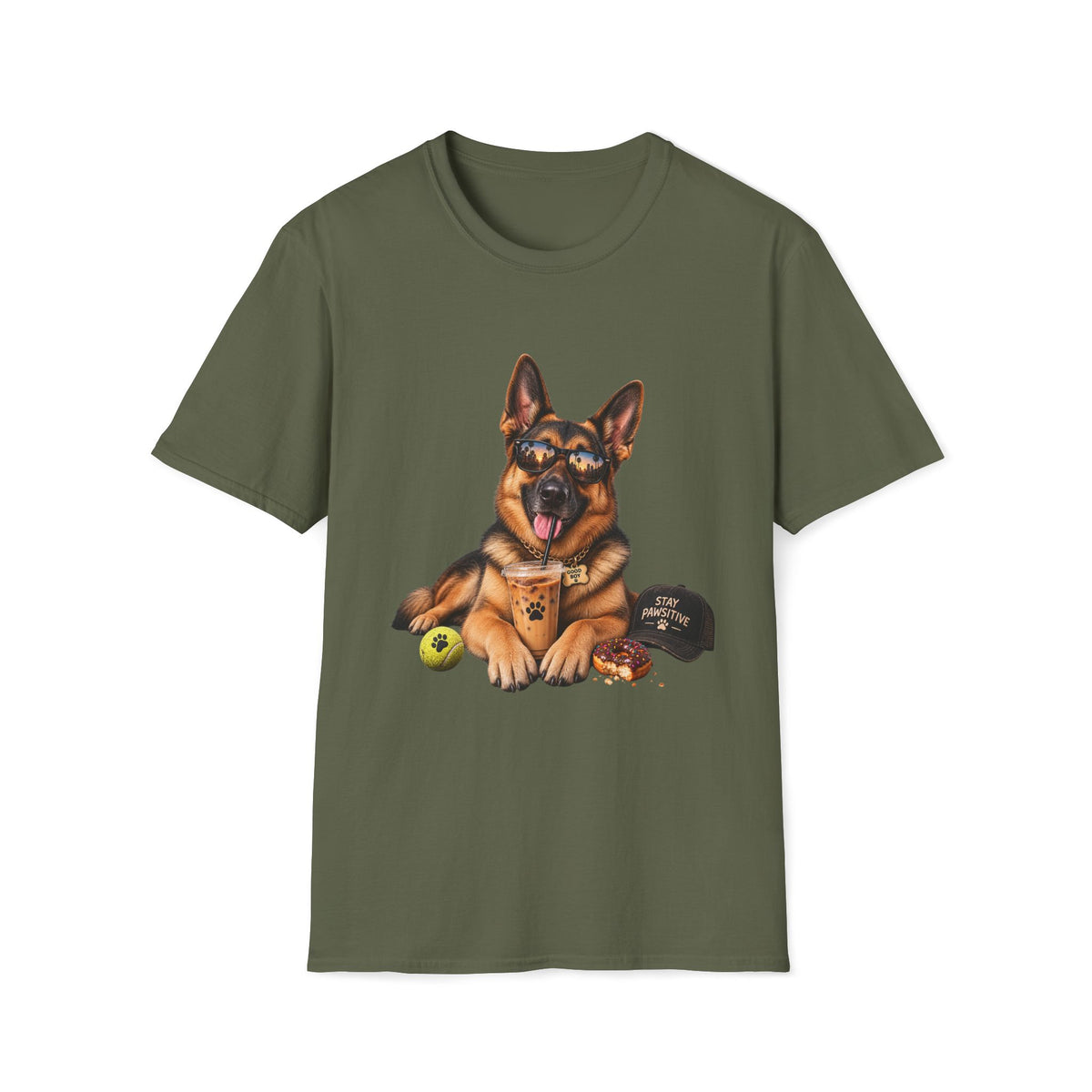 German Shepherd Portrait T-Shirt — Dog Lover Tee
