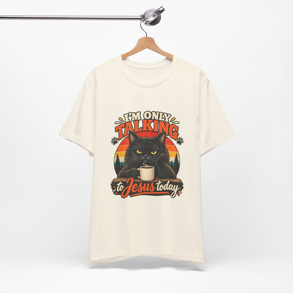I'm Only Talking to Jesus Today Cat T‑Shirt