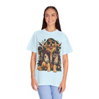 Golden Retriever Varsity T-Shirt — Retro Dog Jacket Design