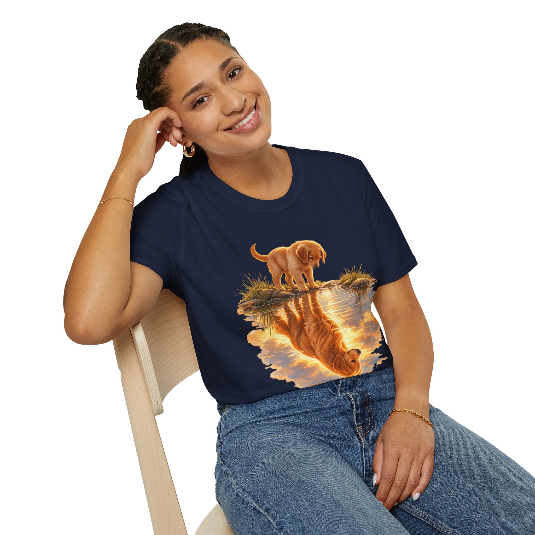 Golden Retriever Puppy Reflection T-Shirt