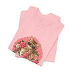Alpha Male Cat Tee — Retro Floral Cat Graphic T-Shirt