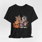 Cute Group of Kittens T-Shirt — Cartoon Cat Family Tee