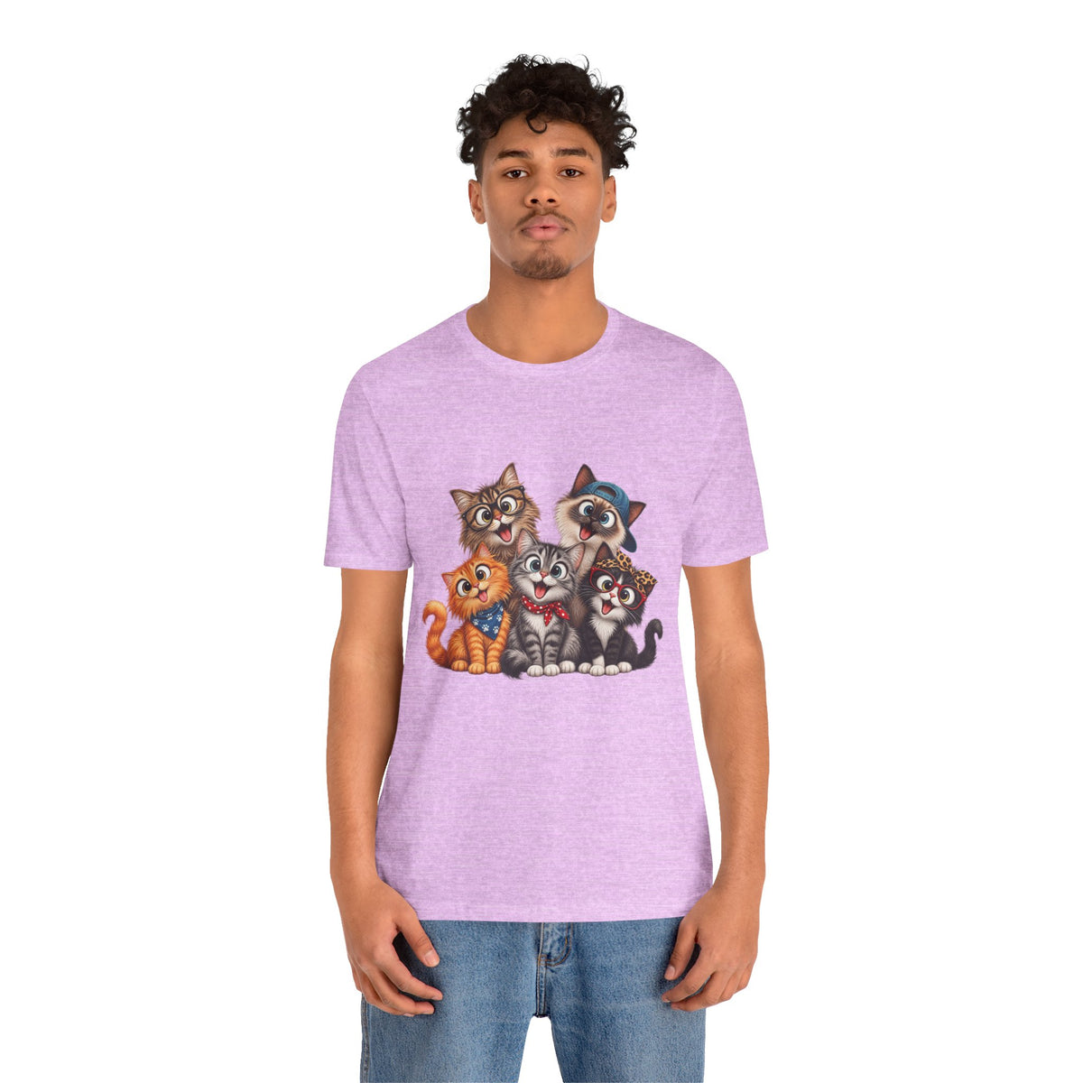 Cute Group of Kittens T-Shirt — Cartoon Cat Family Tee
