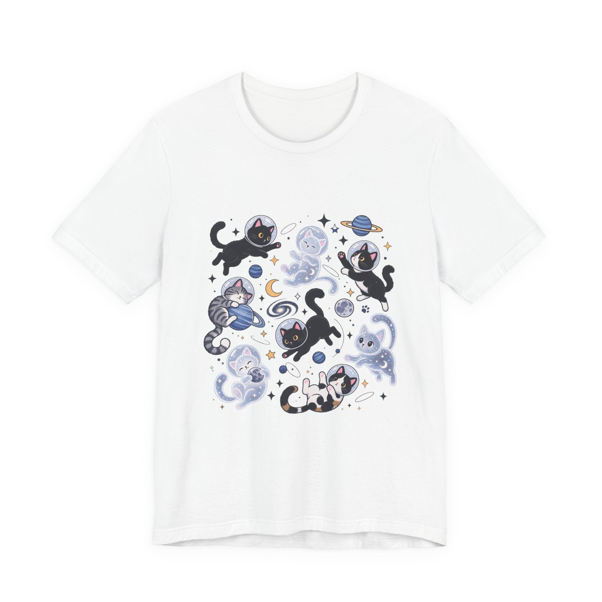 Space Cats Graphic Tee — Cute Cosmic Cat Illustration Shirt