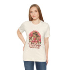 Alpha Male Cat Tee — Retro Floral Cat Graphic T-Shirt