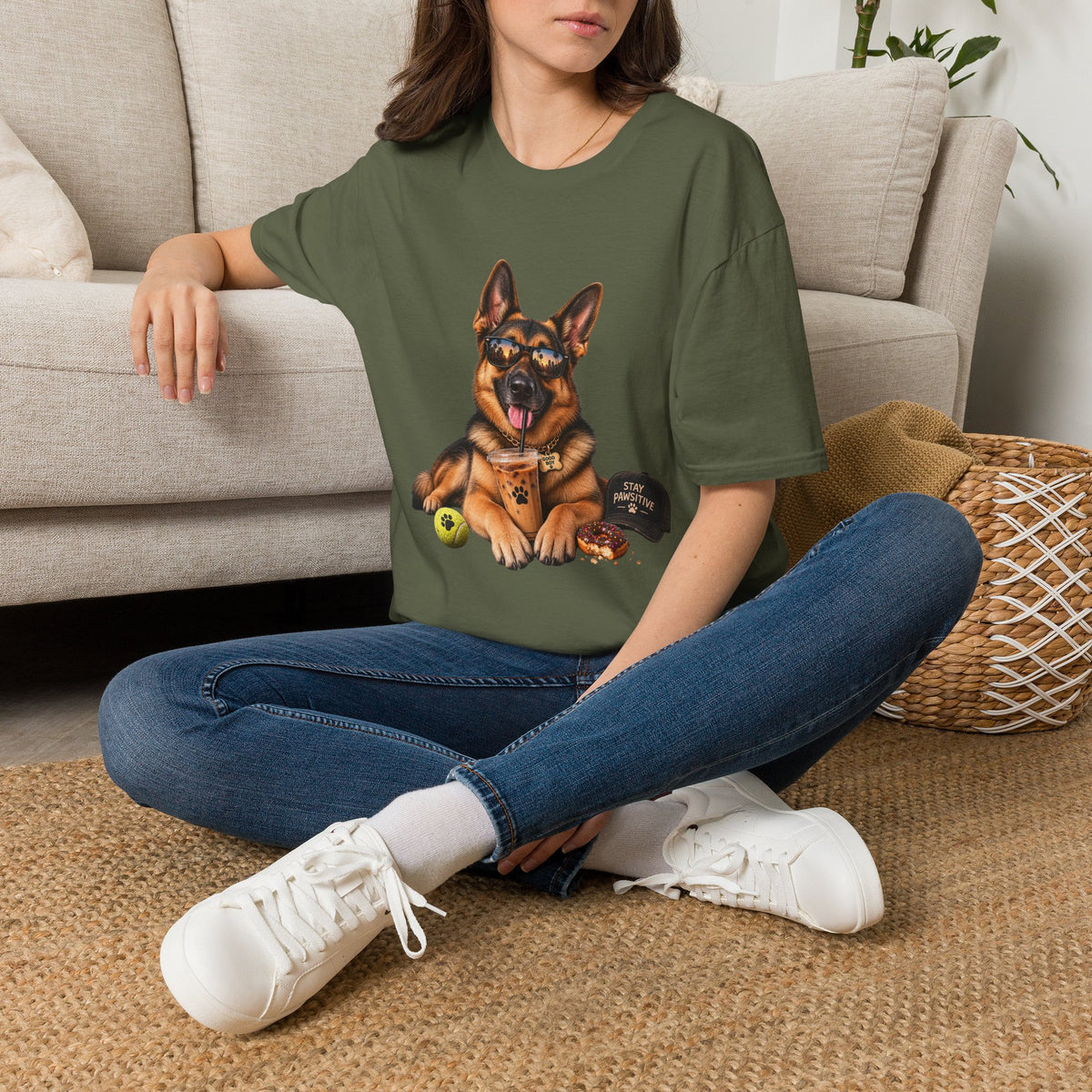 German Shepherd Portrait T-Shirt — Dog Lover Tee