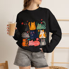 Cat Lady Sweatshirt — Cute Colorful Cats Crewneck for Cat Lovers