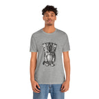 Sad Kitten Illustration T-Shirt — Cute Grayscale Cat Art Tee