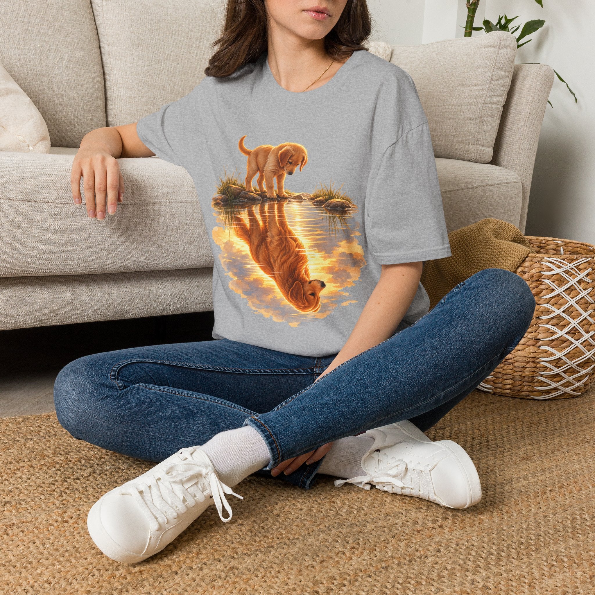 Golden Retriever Puppy Reflection T-Shirt