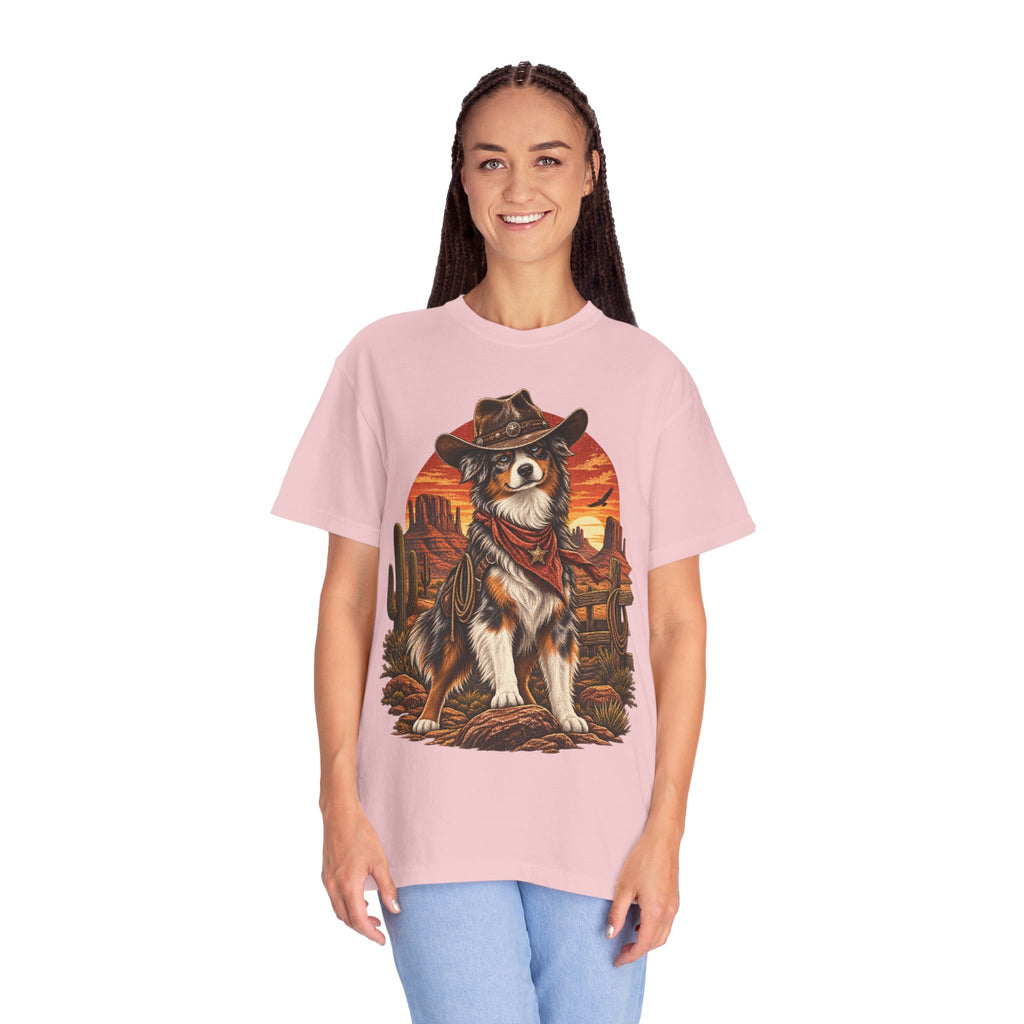 Cowboy Australian Shepherd T-Shirt — Western Dog Graphic Tee