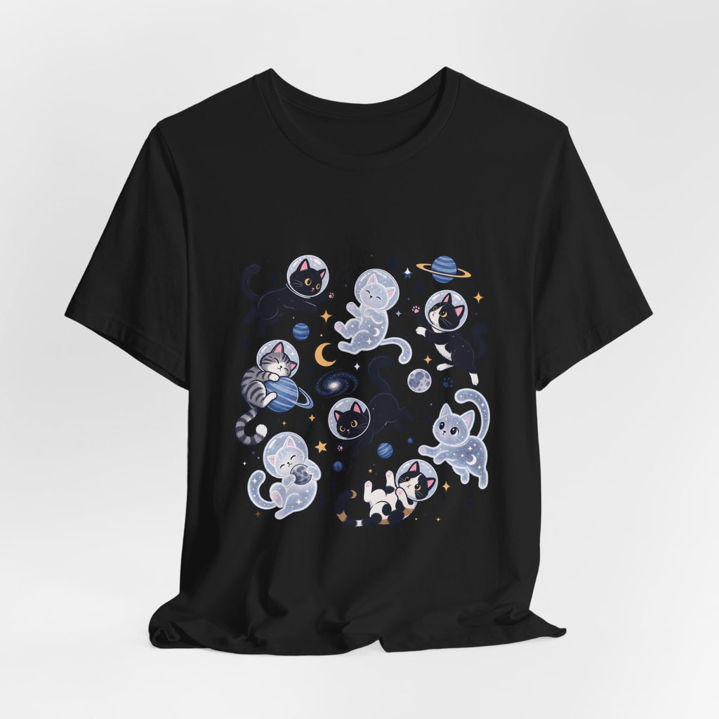 Space Cats Graphic Tee — Cute Cosmic Cat Illustration Shirt