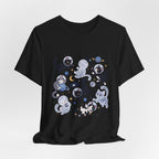 Space Cats Graphic Tee — Cute Cosmic Cat Illustration Shirt